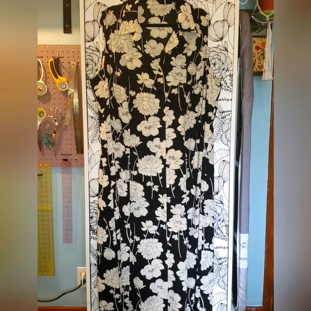 Floral Maxi B&W